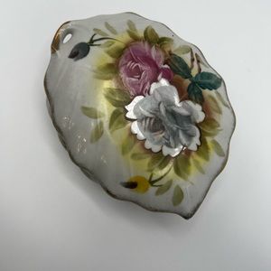 Vintage Lenwile China Hand Painted Floral Trinket Box w/ Lid  Ardalt Japan